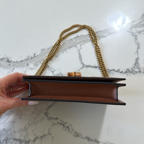 G G wallet crossbody purse clutch denim gold - Picture 5 of 14